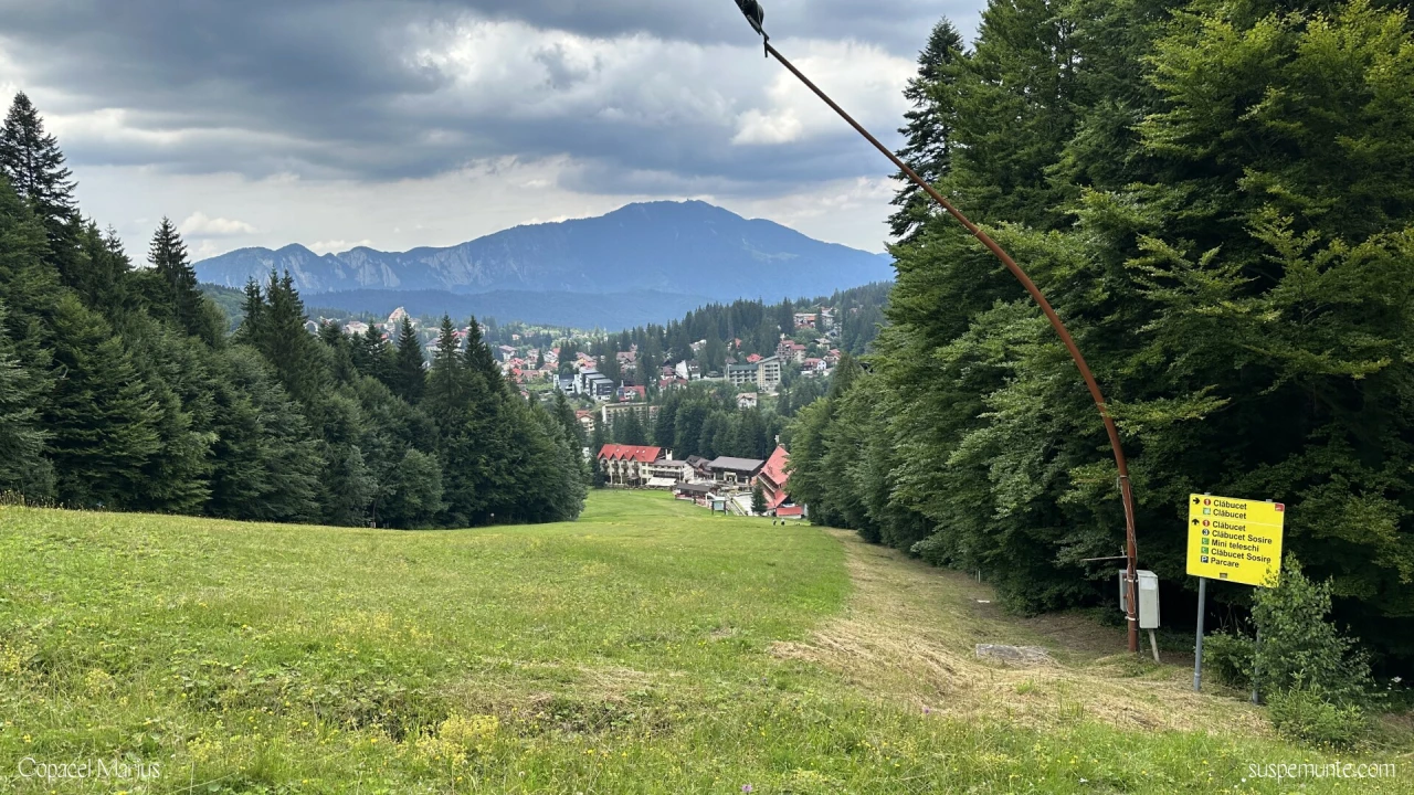 intrarea pe traseu cabana garbova din predeal