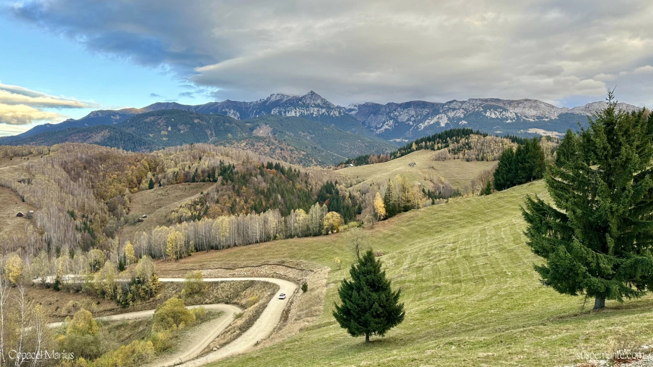 Vedere spre Bucegi de la Amfiteatrul Transilvaniei