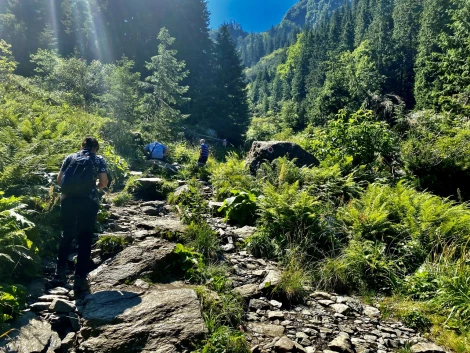 Urcare spre Balea Cascada