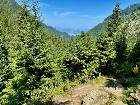 Vedere spre Cabana Balea Cascada